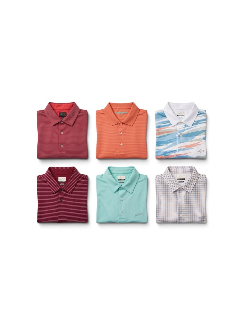 Greg Norman Men’s Large Golf Polo Shirts Lot of 6 Performance Short Sleeve L